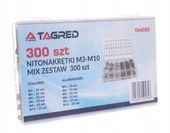 NITONAKRĘTKI STALOWE ALUMINIOWE M3 - M10 300 SZT ZESTAW