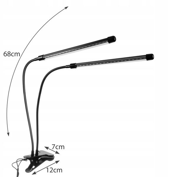 2 x Lampa do Wzrostu Roślin Uprawy 40 LED Panel Timer + Pilot zdjęcie 8