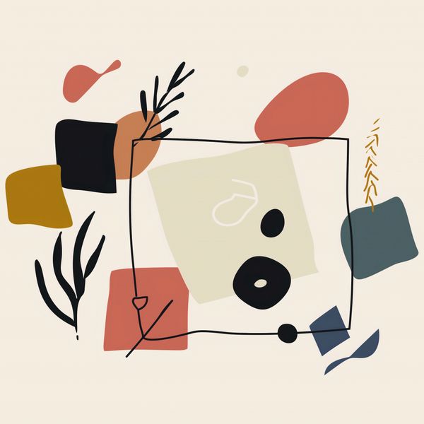 Plakat 90x90cm Abstrakcyjny Dialog zdjęcie 1