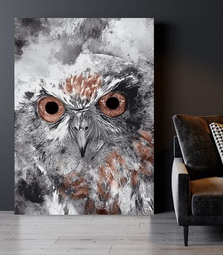 Plakat sowa abstrakcja 29,7x42 cm A3 na Arena.pl