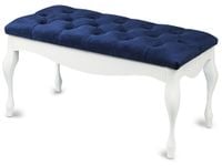 Ławka Drewniana Do Przedpokoju Tapicerowane Siedzisko -  French 45 cm