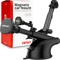 Uchwyt do samochodu na telefon szybę kokpit deskę magnetyczny AMIO-03788