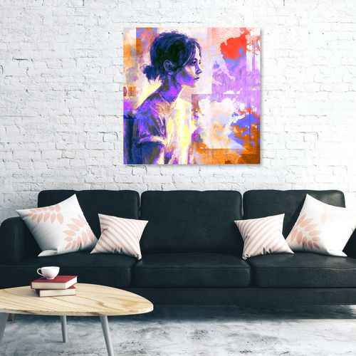 OBRAZ NA PŁÓTNIE Kobieta Abstrakcja Pastel na Arena.pl