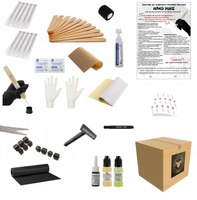 HAND POKE komplet Zestaw do tatuażu tusz igły płyn