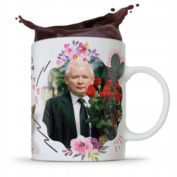 Kubek Full Print Prezesa Jarosław Kaczyński Pis Z Nadrukiem Ze Zdjęciem zdjęcie 1
