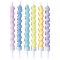 świeczki urodzinowe twisted pastel 6 szt.