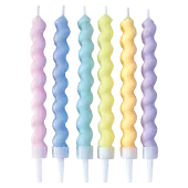 świeczki urodzinowe twisted pastel 6 szt.