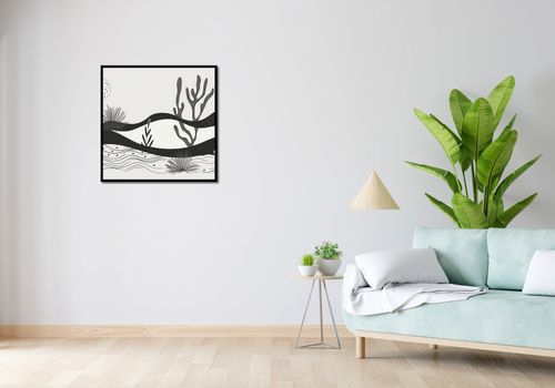 Plakat 70x70cm Ogród przy Nocy na Arena.pl