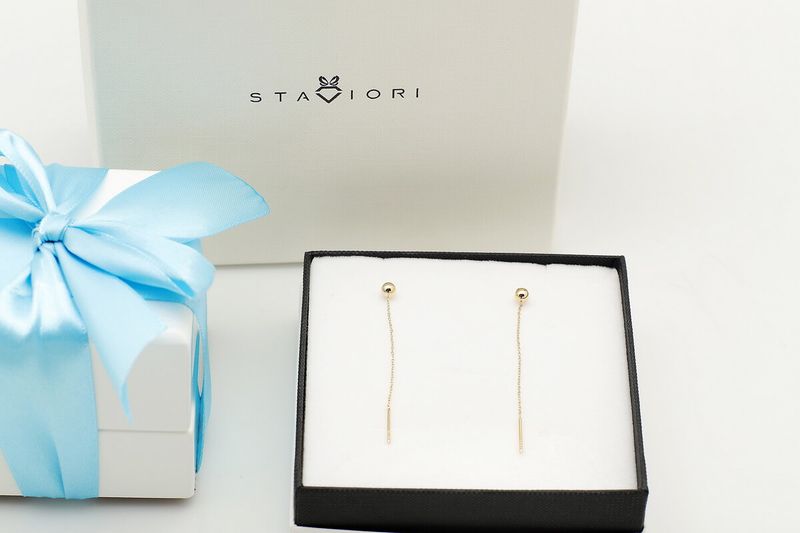 Złote kolczyki Staviori zdjęcie 2