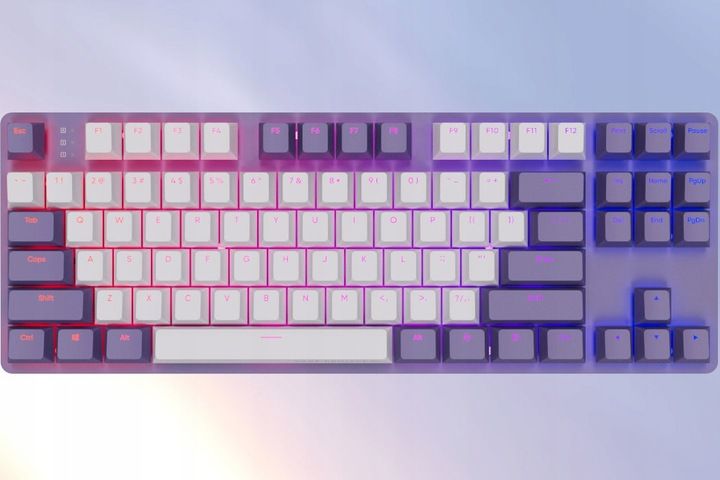 Klawiatura DARK PROJECT KD87A Fioletowo-biały zdjęcie 5