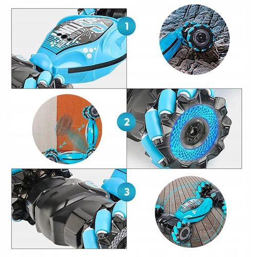 AUTO KASKADERSKIE SAMOCHÓD STEROWANY RĘKĄ GESTAMI +PILOT - AUTO 4X4 LED na Arena.pl