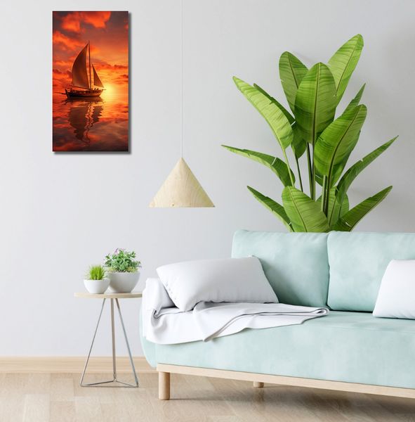 Obraz 30x60cm Pod Żaglami Zachodu Słońca zdjęcie 2