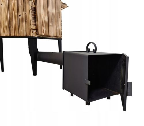 WĘDZARNIA DREWNIANA DOMOWA OGRODOWA WĘDZARNIK PALENISKO RURY GOTOWY ZESTAW na Arena.pl