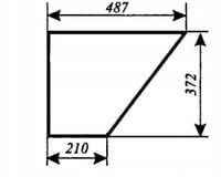 szyba drzwi dolne lewe otwierane ciągnika T25 A2 Władimirec kabina sokółka