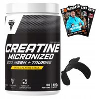 TREC CREATINE MICRONIZED 200 MESH TAURINE 400G CZYSTA KREATYNA + PODSTAWKA