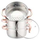 garnek na parę klausberg 4 elem. 18cm kb-7726 rose gold