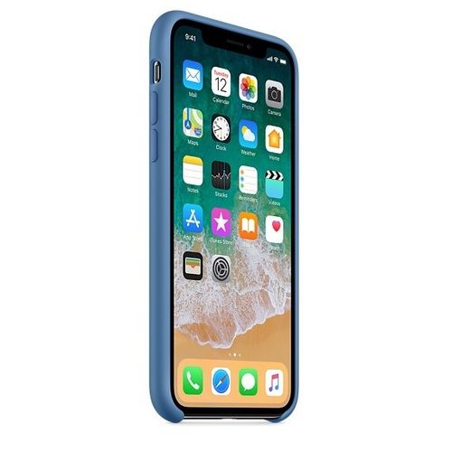 Apple iPhone X Silicone Case - Denim Blue na Arena.pl