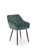 K487 KRZESŁO ZIELONE  WYGODNE DO TOALETKI Z PODŁOKIETNIKAMI DO JADALNI