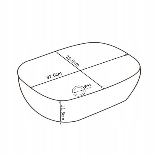 UMYWALKA NABLATOWA CERAMICZNA PROSTOKĄTNA MILO-WH-370 BIAŁA 8 na Arena.pl