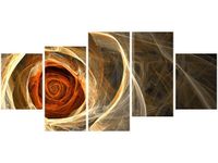 70CM 150CM OBRAZ 5 ELEM RÓŻA KTALNA ŚCIENNY