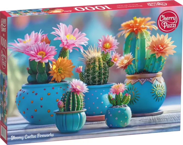 Puzzle 1000 elementów. Kwitnące kaktusy 30868 zdjęcie 1