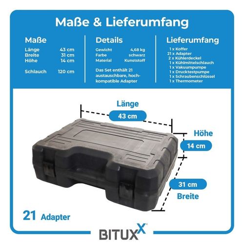 19590Tester układu chłodzenia  metodą podciśnieniową w walizce 28 elementów na Arena.pl