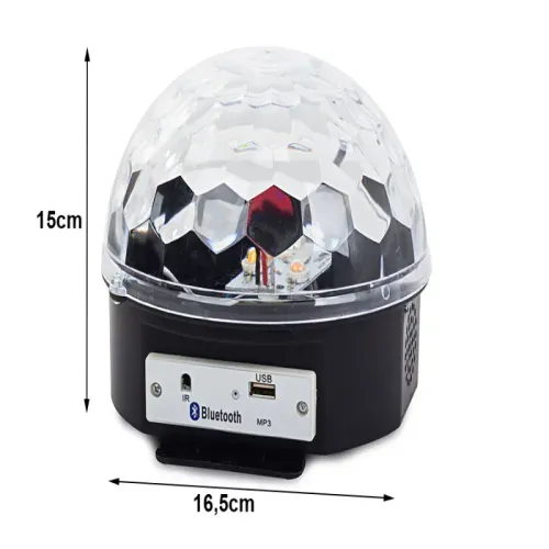 Kula led dyskotekowa mp3 usb projektor bluetooth disco laser magic na Arena.pl