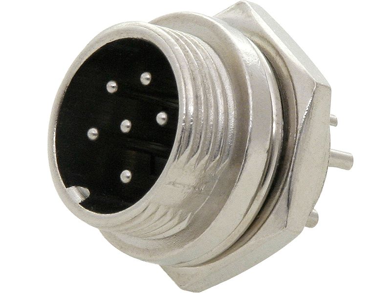 Gniazdo CB mikrofonowe 6PIN do obudowy zdjęcie 1