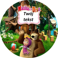 Opłatek na tort Masza  Niedżwiedż Bajka Postacie Urodziny