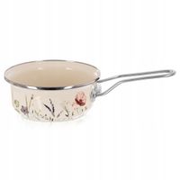 Rondelek EMALIOWANY rondel garnek z długim uchwytem tradycyjny 16 cm 950 ml
