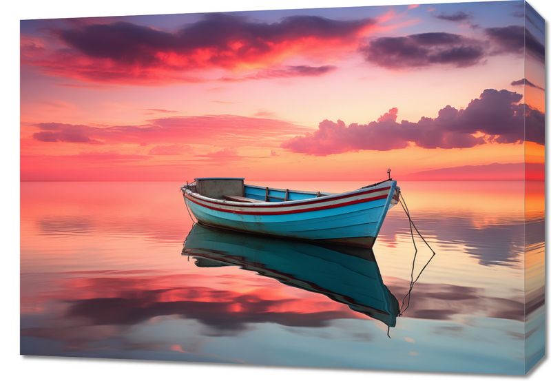 Obraz 70x50cm Spokój przed Połowem zdjęcie 1