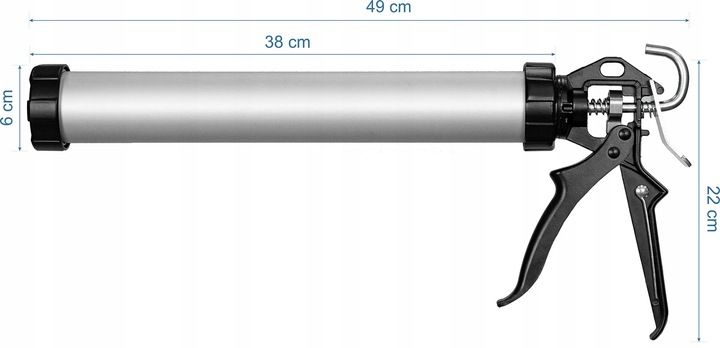 PISTOLET WYCISKACZ do mas silikonu tubowy do masy uszczelniaczy 600ml zdjęcie 9