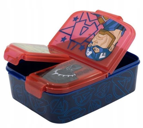 Śniadaniówka Lunchbox Pojemnik Do Szkoły Pudełko Przegródkami AVENGERS na Arena.pl