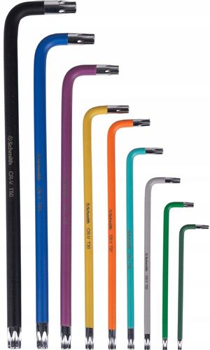 KLUCZE IMBUSOWE TORX DŁUGIE IMBUS T10-T50 ZESTAW 9szt Z OTWOREM SCHMITH na Arena.pl