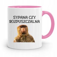 Kubek Różowy Nosacz Janusz Sypana Czy Rozpuszcza Z Nadrukiem Ze Zdjęciem