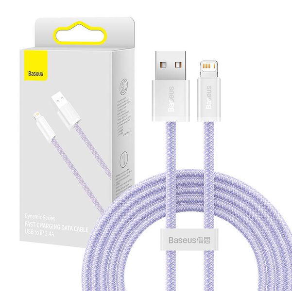 Kabel USB do Lightning Baseus Dynamic, 2.4A, 2m (Fioletowy) zdjęcie 1