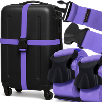 2X PAS ZABEZPIECZAJĄCY DO WALIZKI TORBY BAGAŻU MOCNY PASEK SPINAJĄCY BAGAŻ