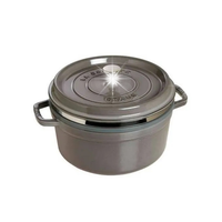 Staub La Cocotte Garnek żeliwny okrągły z wkładem 5.2 ltr, szary