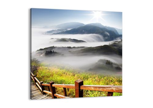 Obraz Na Płótnie - Góry Droga Mgła - 40X40 Cm - Ac40X40-2444 na Arena.pl