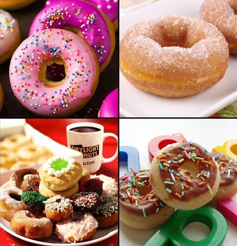 FORMA SILIKONOWA DO ROBIENIA PĄCZKÓW DONUTÓW DONATÓW CIASTEK Z DZIURKĄ 6SZT na Arena.pl