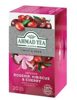 Herbata dzika róża i wiśnia Rosehip, Hibiscus & Cherry Ahmad Tea 20t