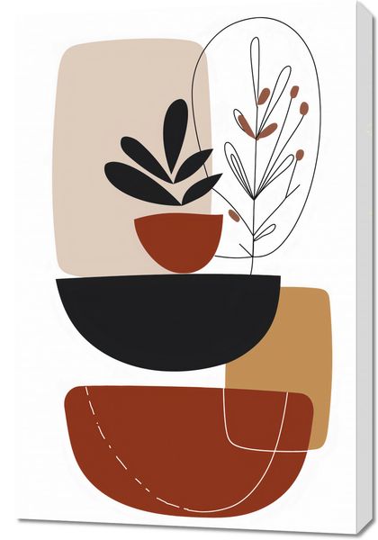 Obraz 60x90cm Botaniczna Abstrakcja zdjęcie 1