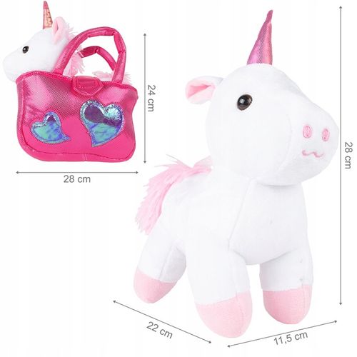 JEDNOROŻEC PLUSZOWY MIEKKI MIĘCIUTKI KONIK PRZYTULANKA PLUSZAK W TOREBCE na Arena.pl