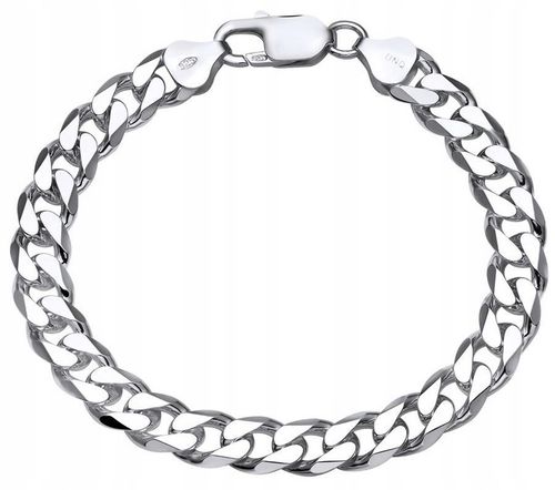 Srebrna Bransoleta Męska Pancerka 5mm/20cm Diamentowana SREBRO 925 PEŁNA na Arena.pl