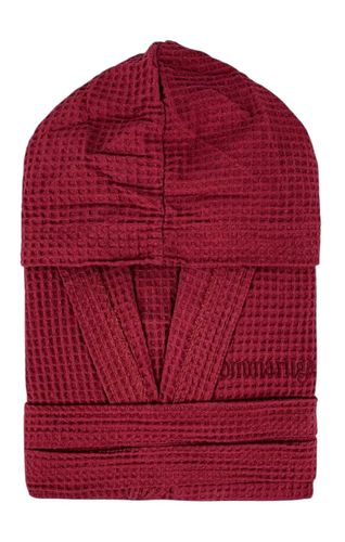 szlafrok męski wafel z kapturem niebieski L na Arena.pl