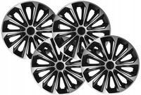 Kołpaki 4 sztuki NRM uniwersalne Strong Duoolor Silver Black 15”