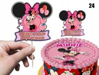 TOPPER NA TORT ozdoba dekoracja urodziny torcik MYSZKA MINNIE MINI