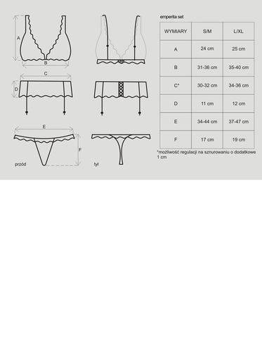 sex komplet pas stringi biustonosz obsessive l/xl na Arena.pl