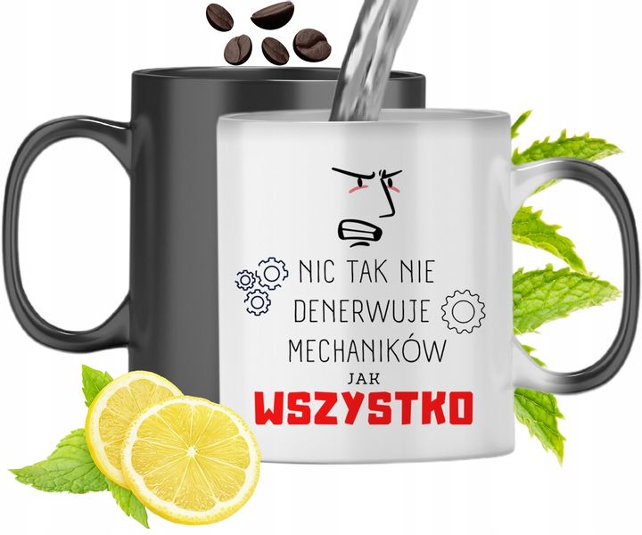 Kubek Magiczny Dla Mechanika Zmieniający Kolor Z Nadrukiem Ze Zdjęciem zdjęcie 1