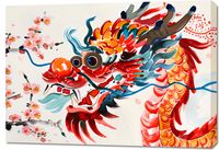 Obraz 100x70cm Smok o Żywej Barwie